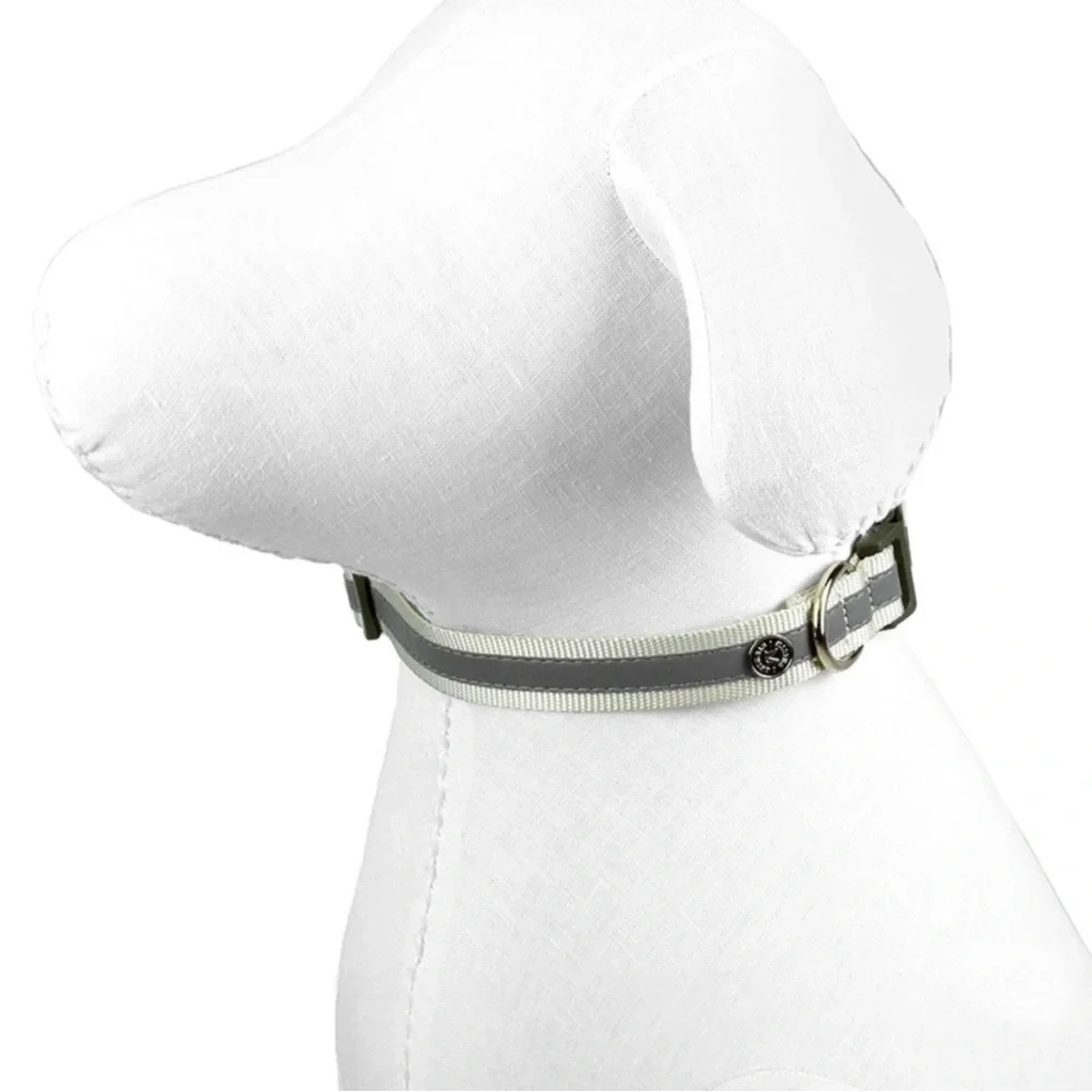 NWT Martha Stewart Adjustable Nylon Dog Collar Gray Various Sizes